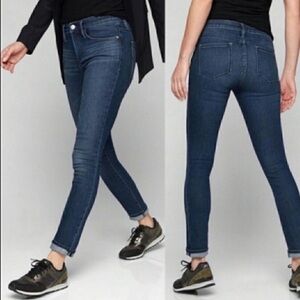 Athleta Sculptex dark wash high rise skinny jeans